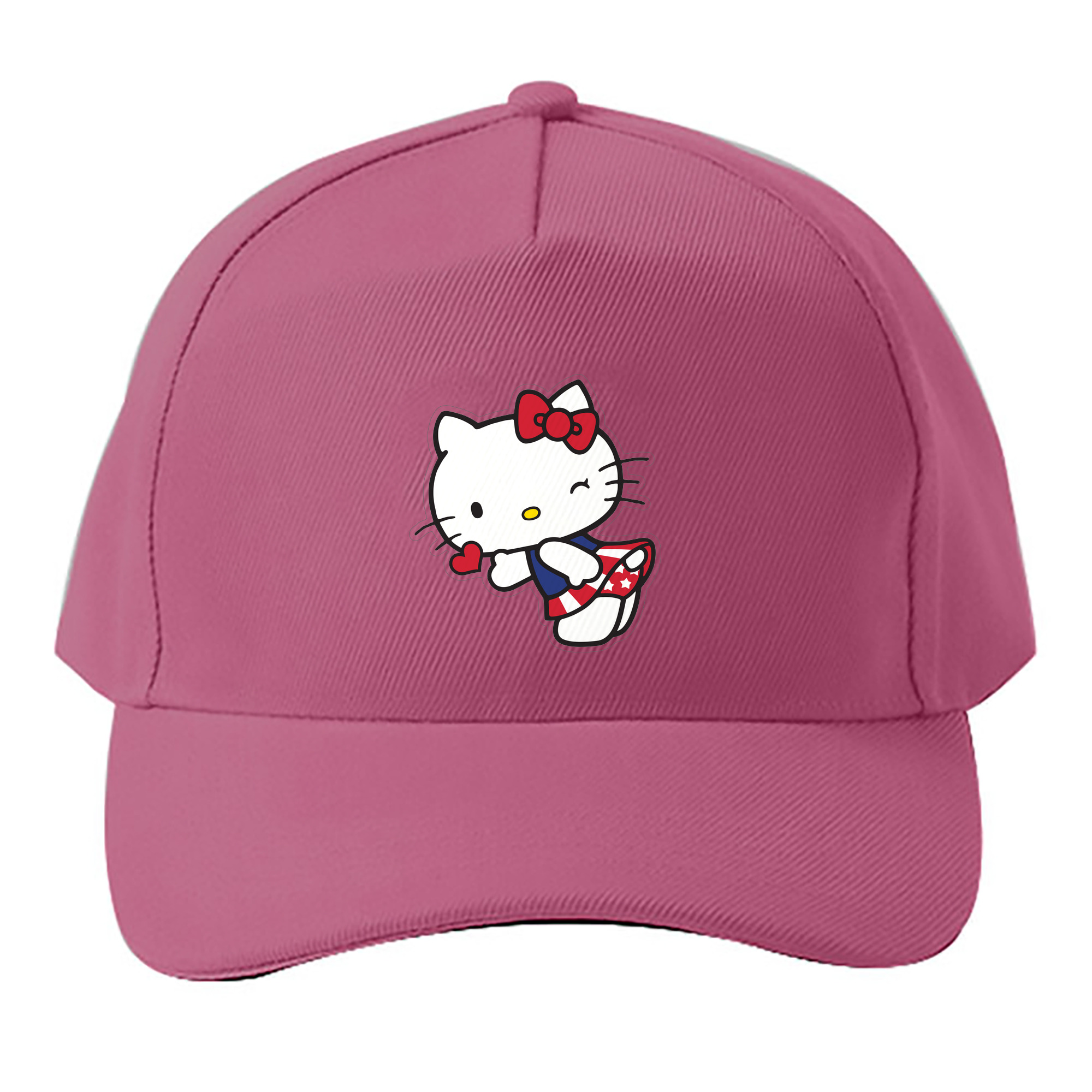 （画像用） Hello Kitty ハローキティ ベースボールキャップ 綿100％ 男女兼用 帽子 スポーツ